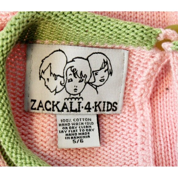 Zack Ali 4 Kids Girls Pink Knitted Outfit sz 5-6 Shirt Pants Pockets Flower Fall - Picture 11 of 12
